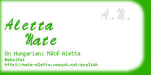 aletta mate business card