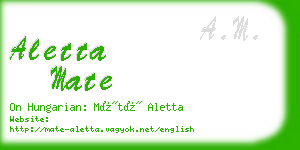 aletta mate business card